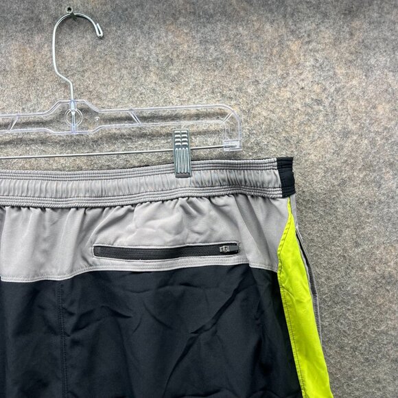Reebok Shorts Mens XL Black Gray Neon Swim Trunks Quick Dry Drawstring CrossFit - Picture 9 of 11